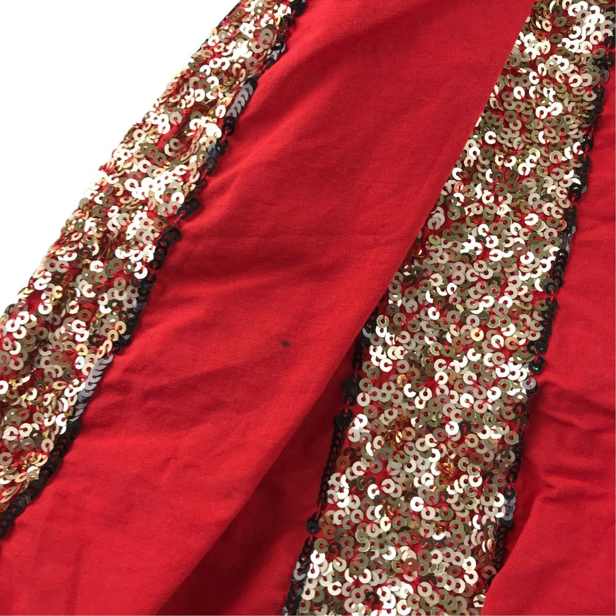 Mini Boden 5-6 years red dress golden sequins
