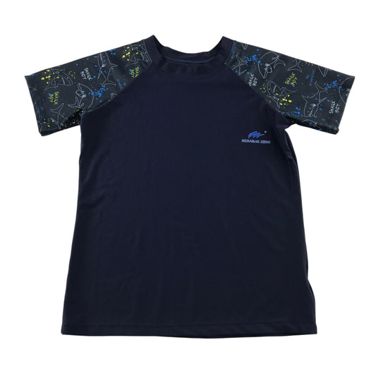 Misamar 13-14 years navy blue swim top sharks nylon elastane
