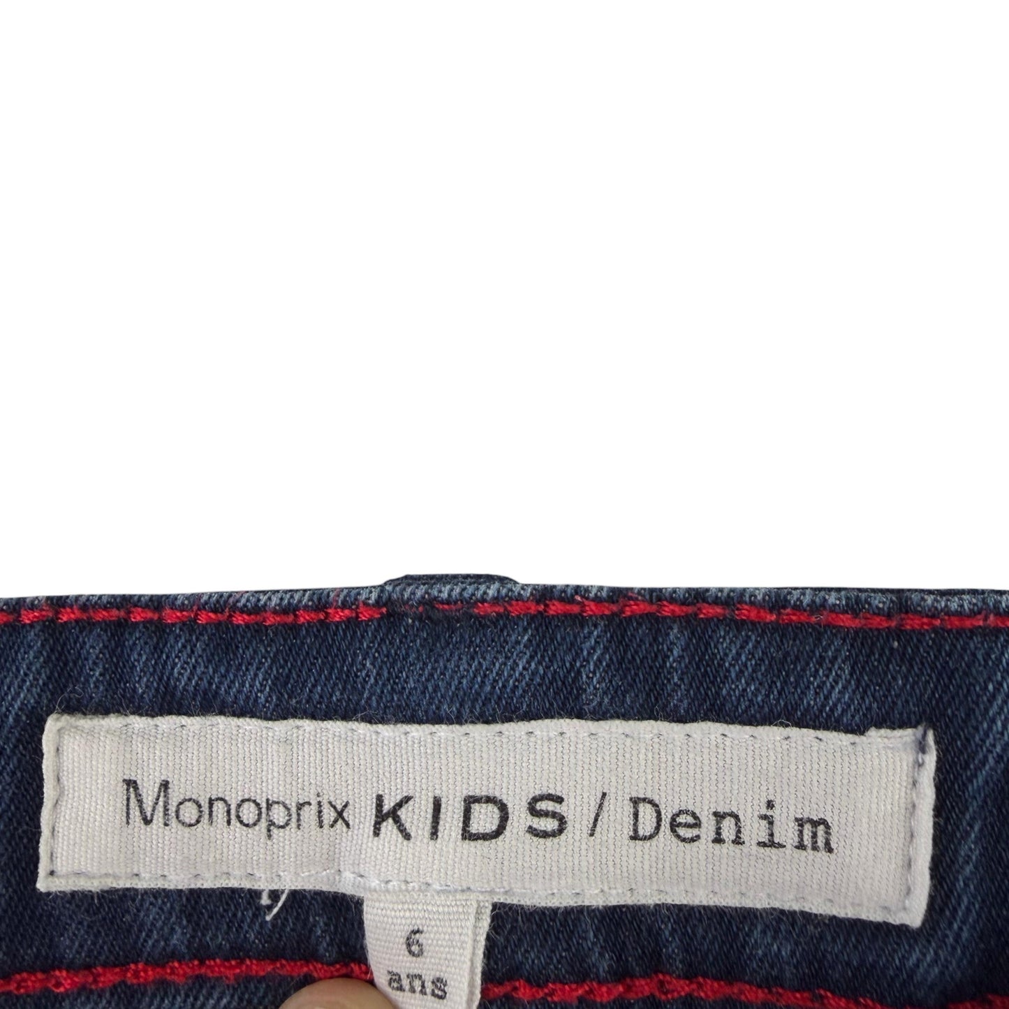 Monoprix 6 years dark blue jeans cotton elastane