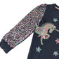 Monsoon 5-6 years navy sequin long bodied jersey sweater