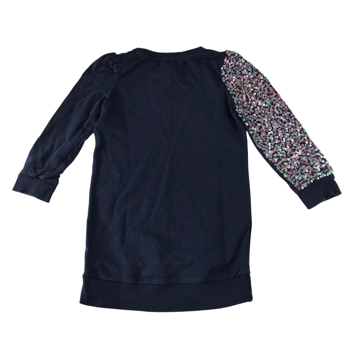 Monsoon 5-6 years navy sequin long bodied jersey sweater