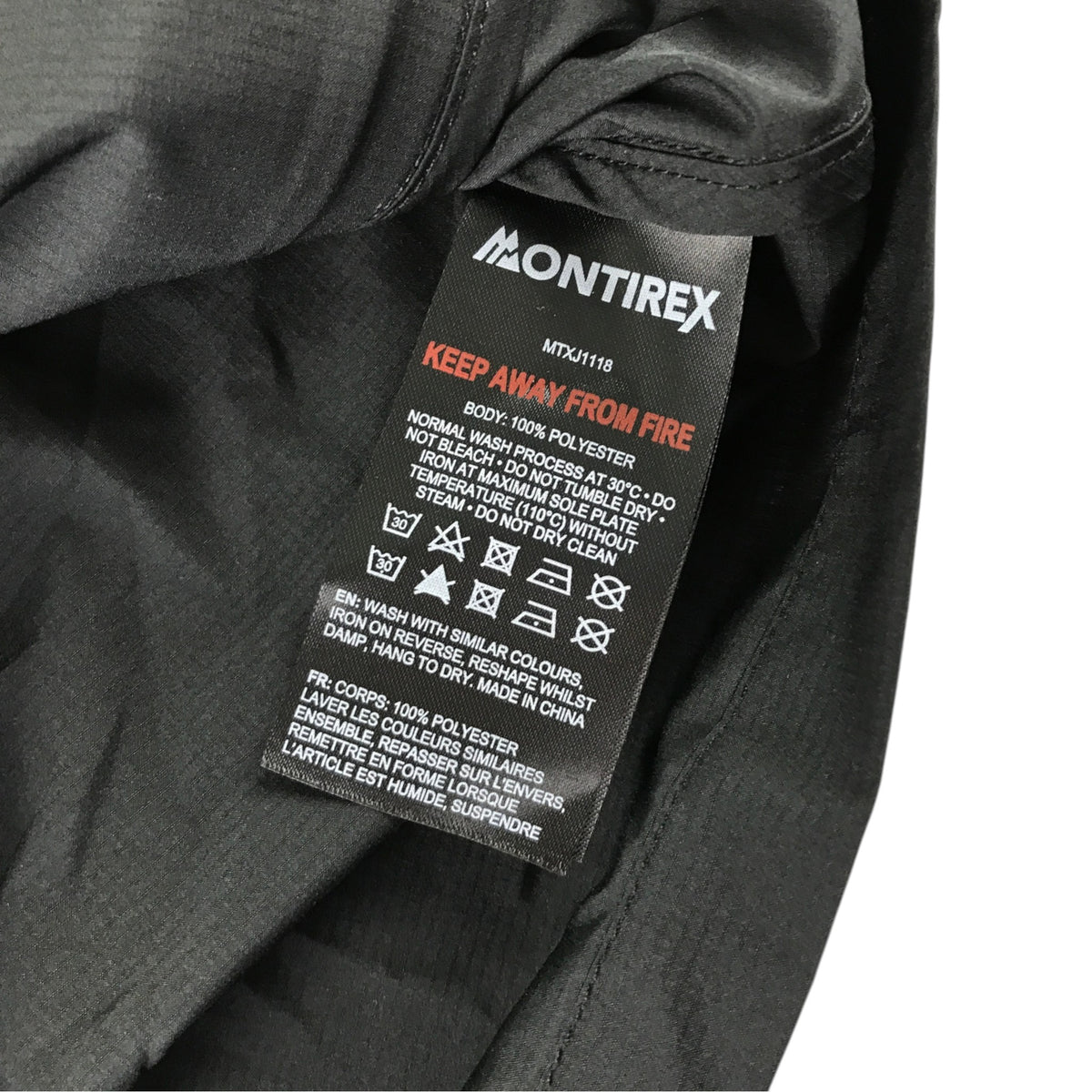 Montirex 10-11 years black hooded jacket polyester