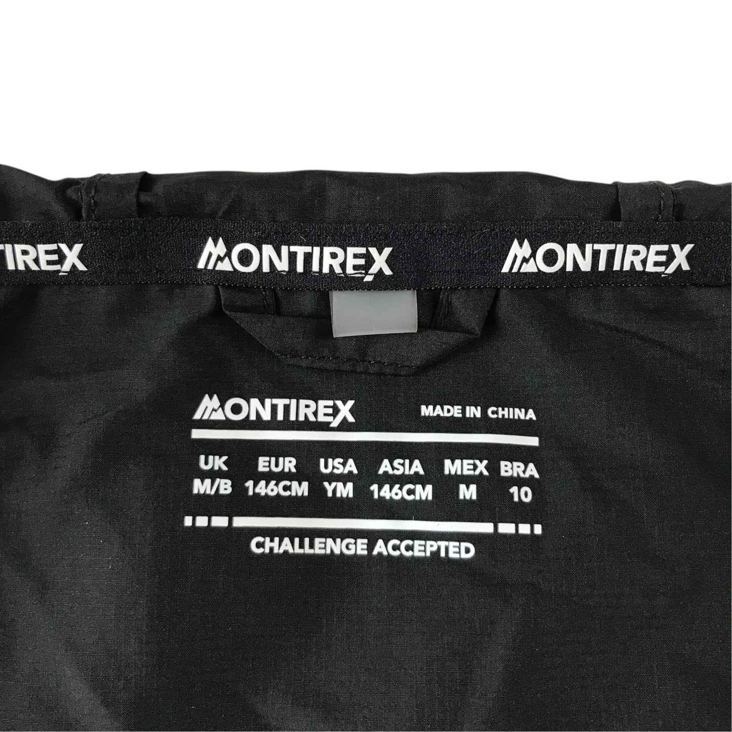 Montirex 10-11 years black hooded jacket polyester