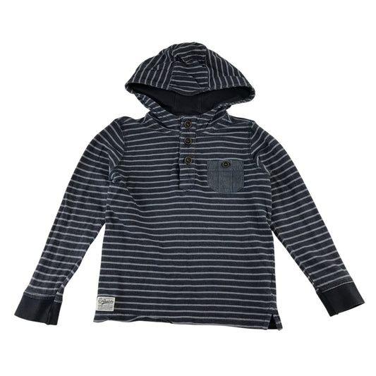 Mothercare 5-6 years dark blue stripe hoodie cotton
