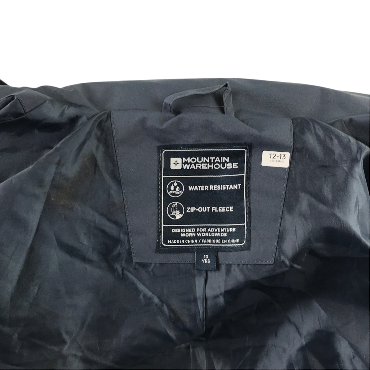 Mountain Warehouse 12-13 years navy blue light jacket water resistant polyester