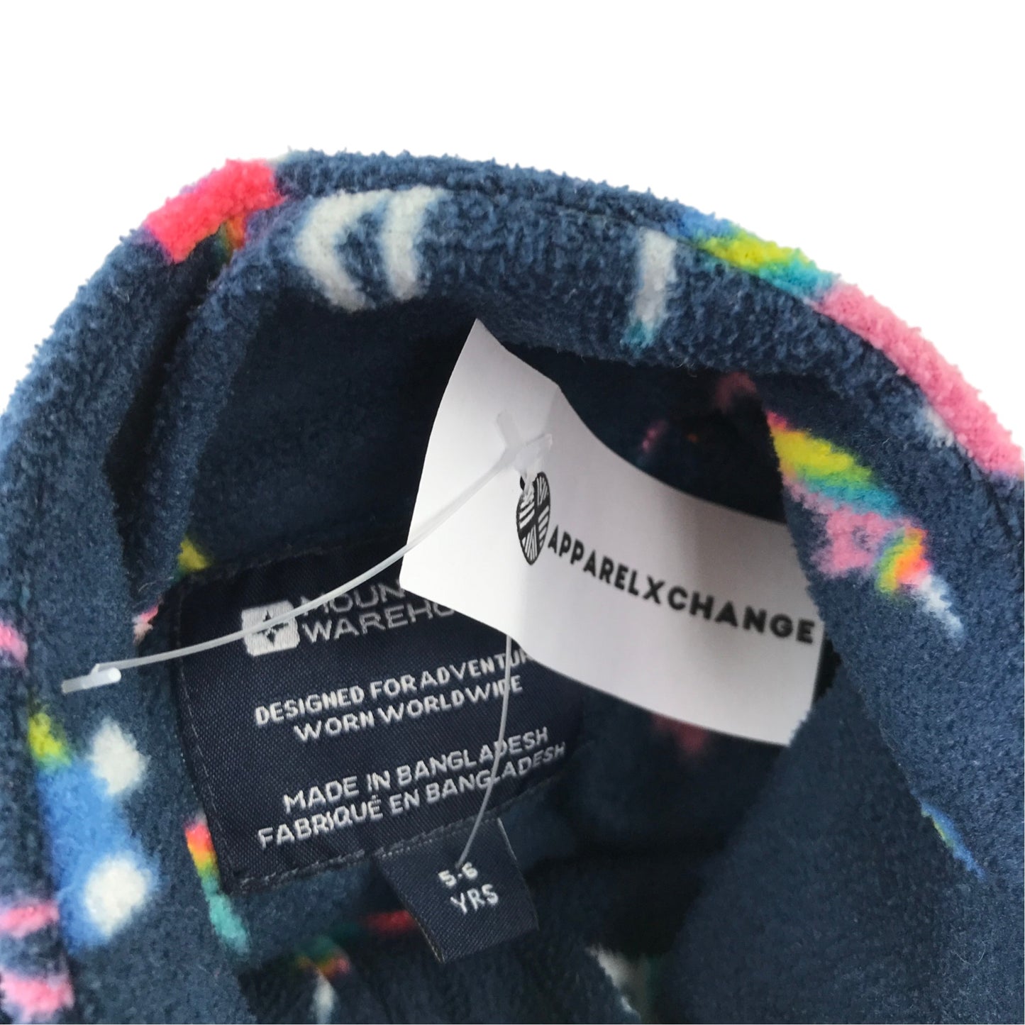 Mountain Warehouse 5-6 years navy and multi-colour fleece
