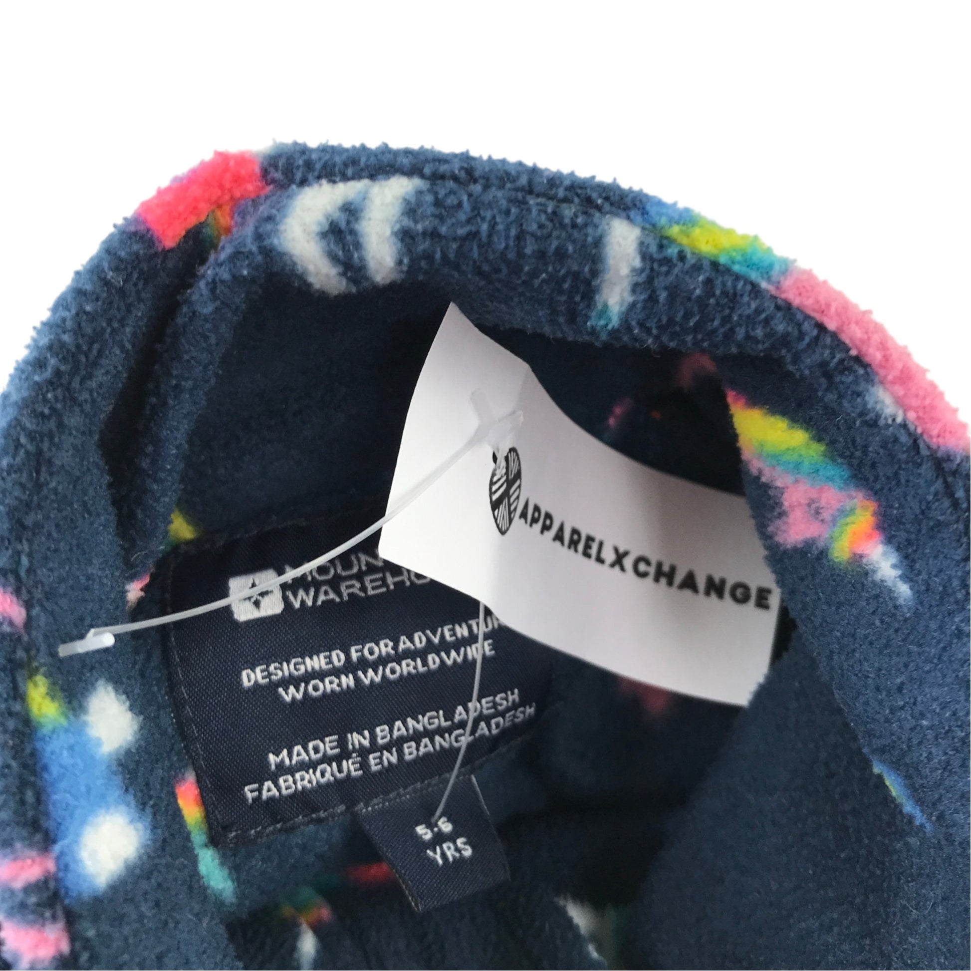 Mountain Warehouse 5-6 years navy and multi-colour fleece