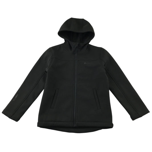 Mountain Warehouse 7-8 years black jacket fleece lined breathable showerproof polyester elastane