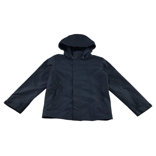 Mountain Warehouse 7-8 years navy blue jacket water resistant hooded polyester