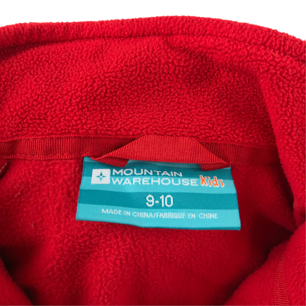 Mountain Warehouse 9-10 years red jacket fleece lined nylon polyester