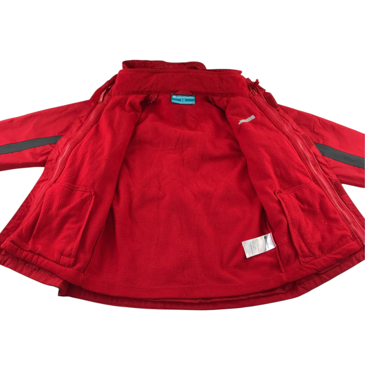Mountain Warehouse 9-10 years red jacket fleece lined nylon polyester
