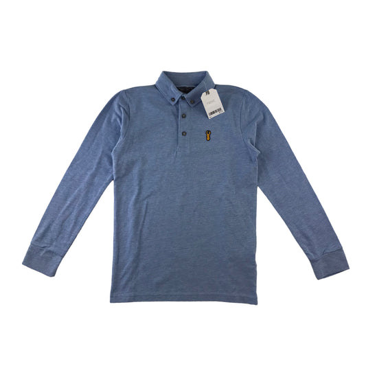 Next Polo Shirt 8-9 Years Blue Plain Collared