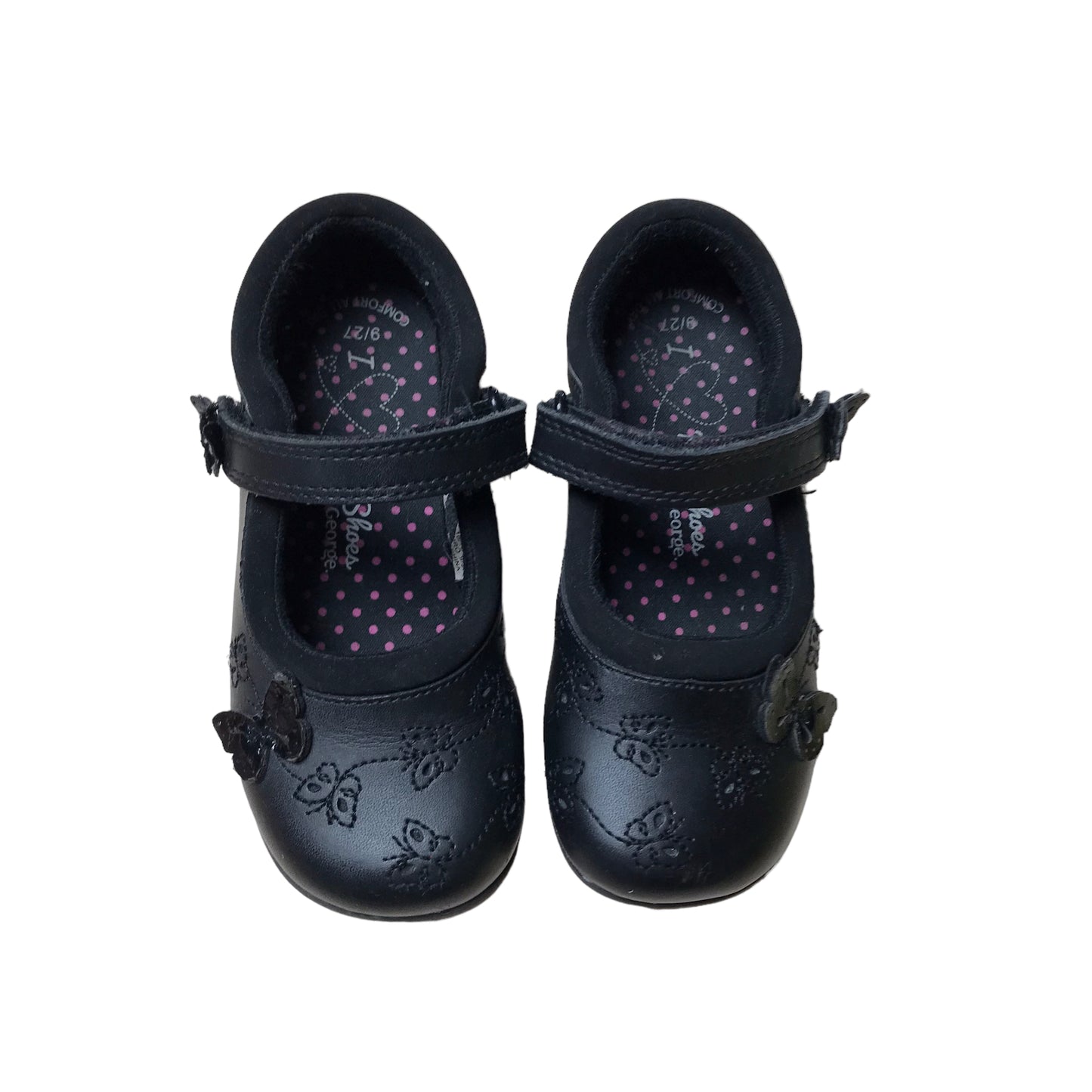 George Black Butterfly School Shoes Shoe Size 9 junior