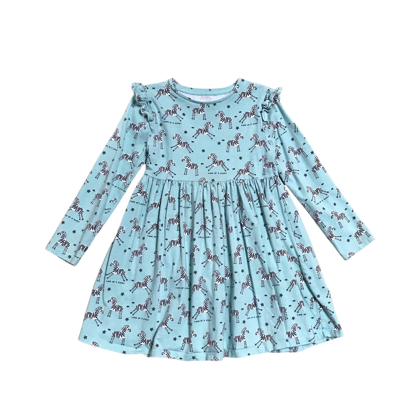 Blue and Grey Long Sleeve Print Dress Bundle Age 5