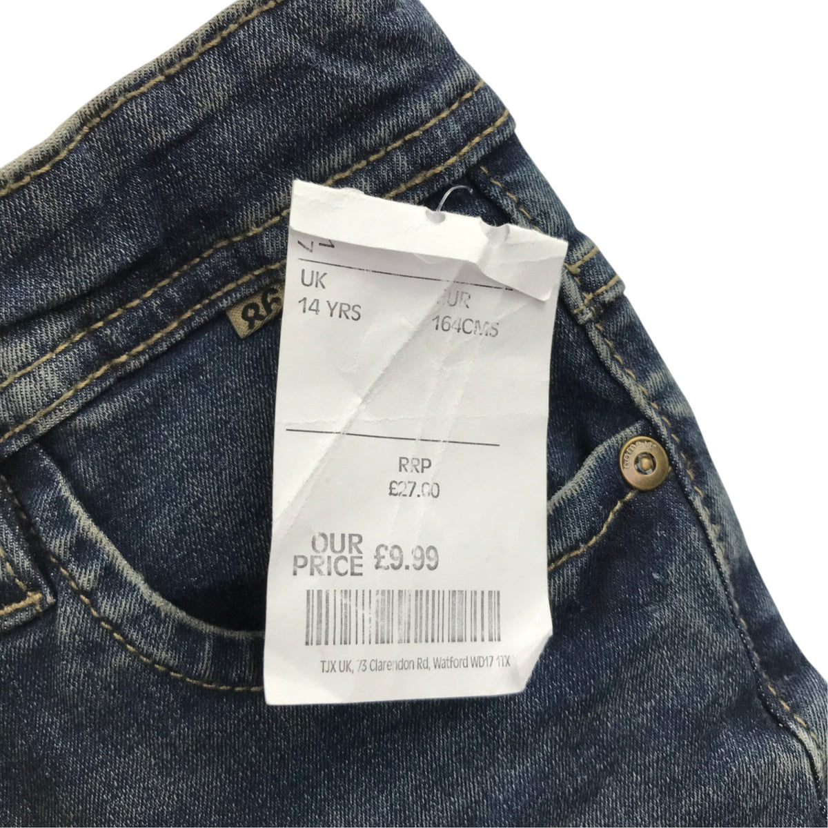 Name It 14 years blue denim jeans cotton polyester