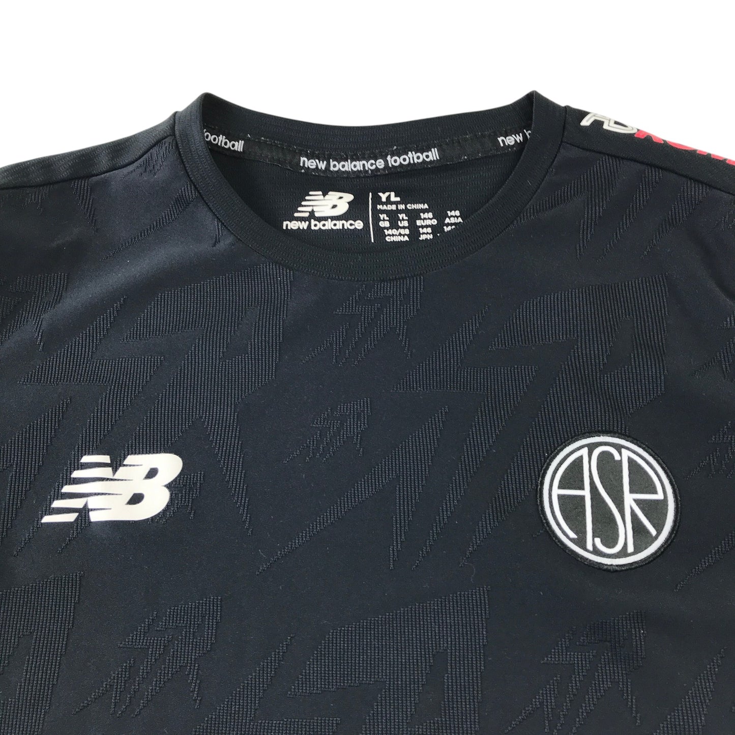 New Balance 10-12 years black and pink AS Roma 2022/23 Season Pre-Match strip