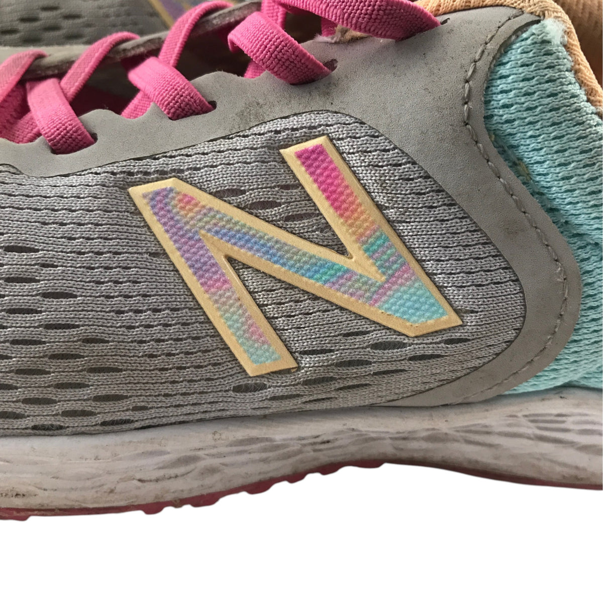 New Balance size UK 1.5 light blue trainers