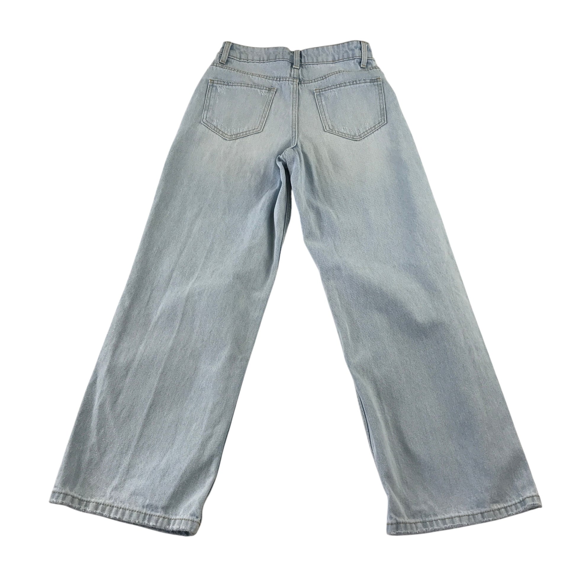 New Look 11-12 years light blue wide leg cotton jeans
