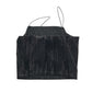New Look 12-13 years black velvet sparkly crop top polyester elastane