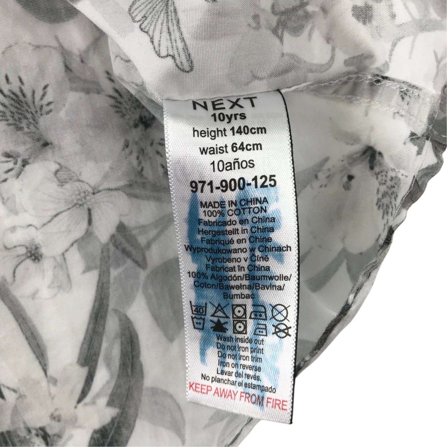 Next 10 years white floral shirt cotton