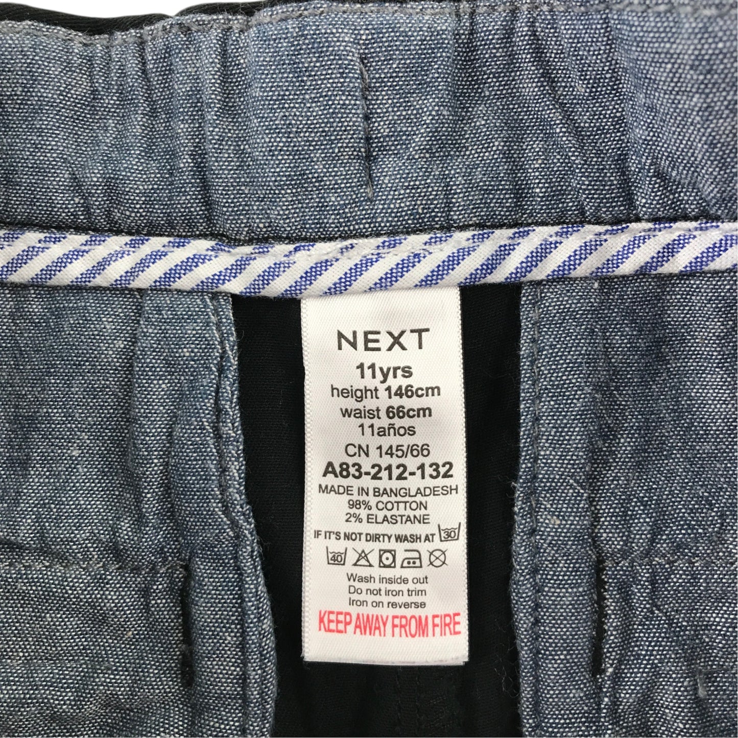 Next 11 years black trousers cotton elastane