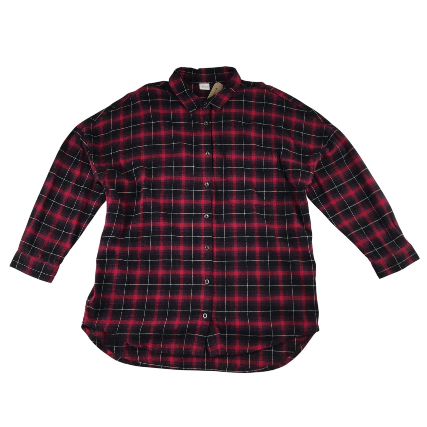 Next 11 years red tartan check shirt cotton