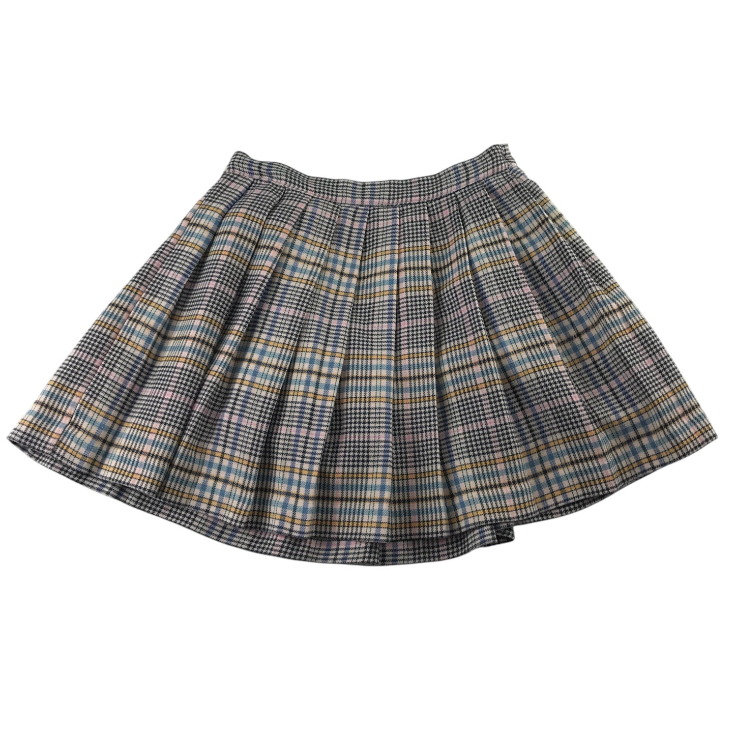 Next 14 years grey check skirt polyester elastane cotton
