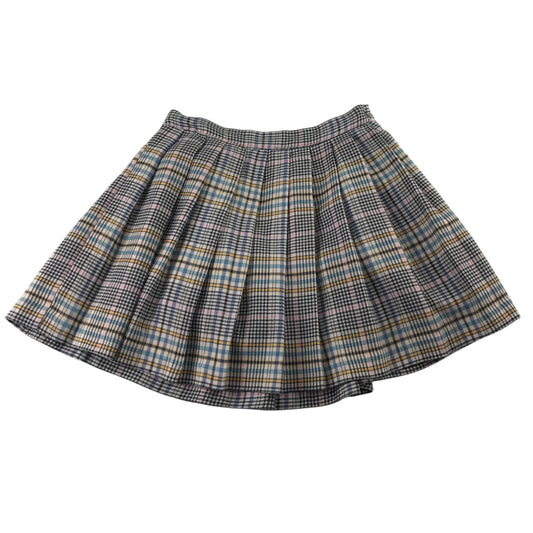 Next 14 years grey check skirt polyester elastane cotton