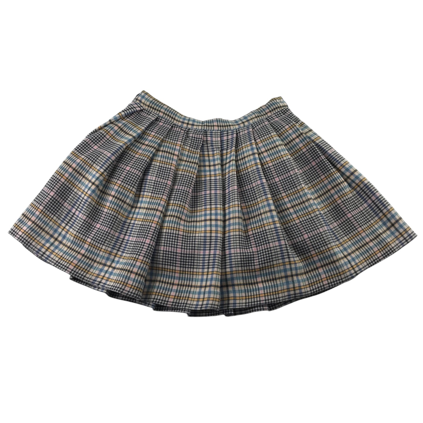 Next 14 years grey check skirt polyester elastane cotton