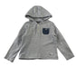 Next 4-5 years grey stripy cotton hoodie
