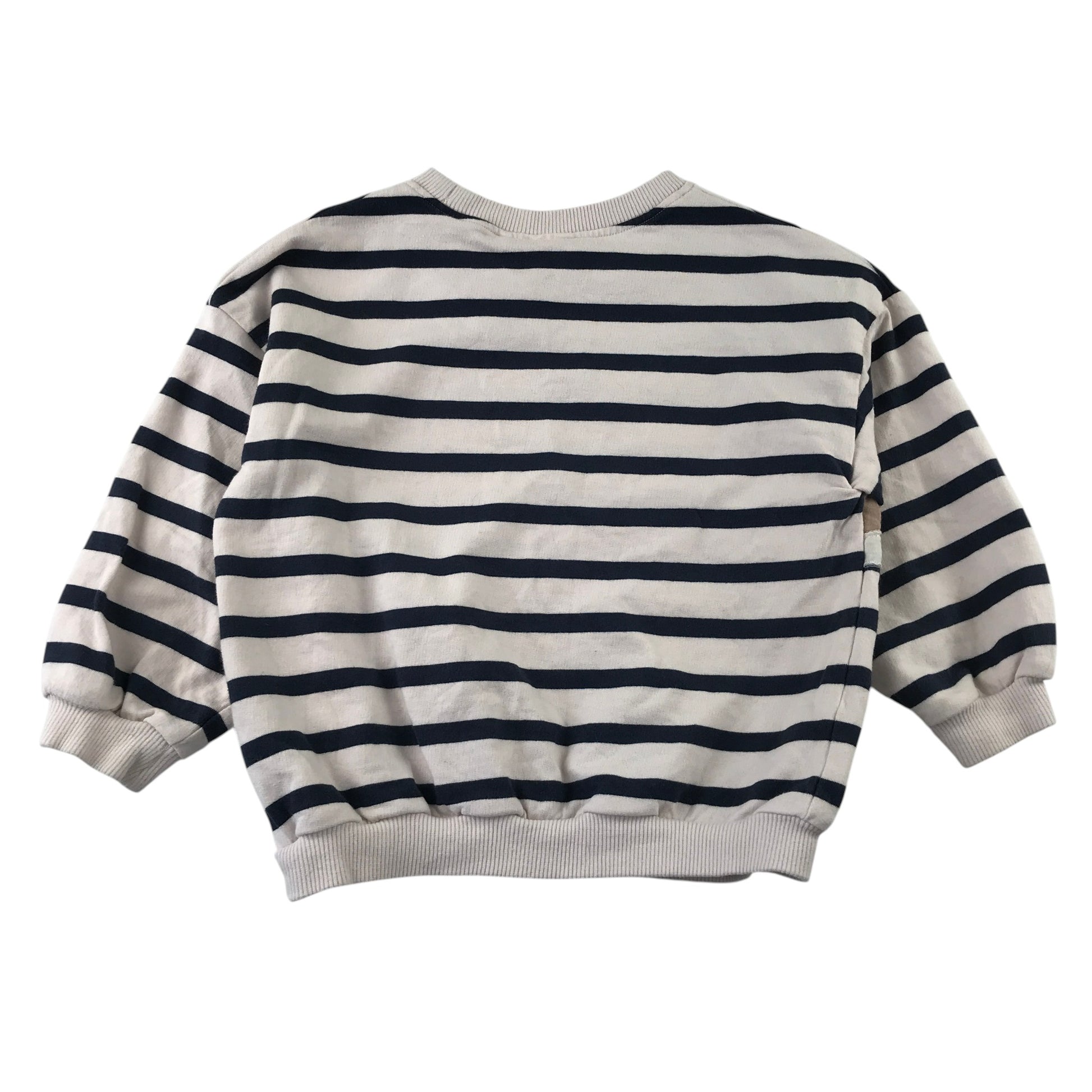Next 4-5 years navy cream sweater sausage dog patchwork cotton