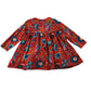 Next 4-5 years red dress floral long sleeve cotton