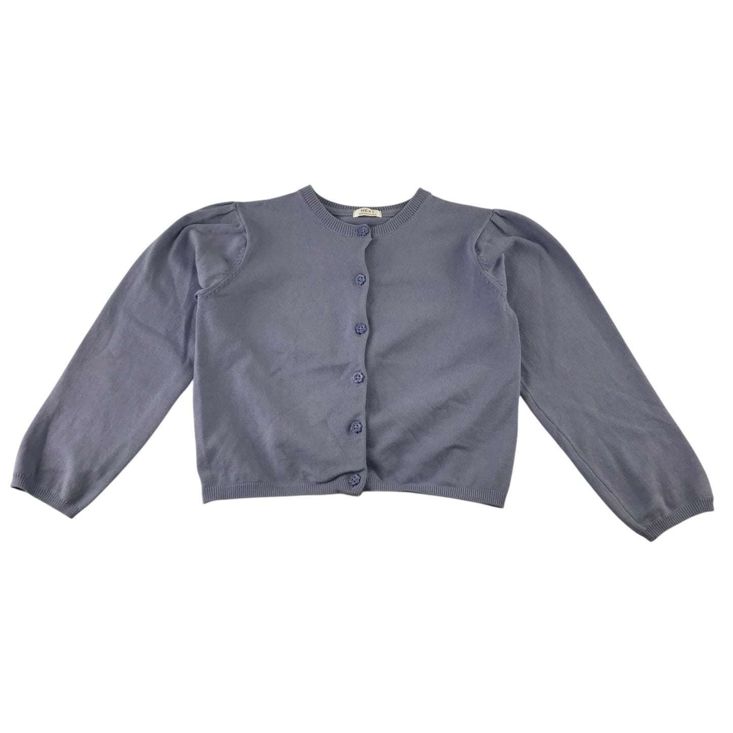 Next 5-6 years pale purple cardigan cotton nylon elastane
