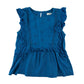Next 5-6 years blue frill blouse cotton viscose