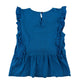 Next 5-6 years blue frill blouse cotton viscose