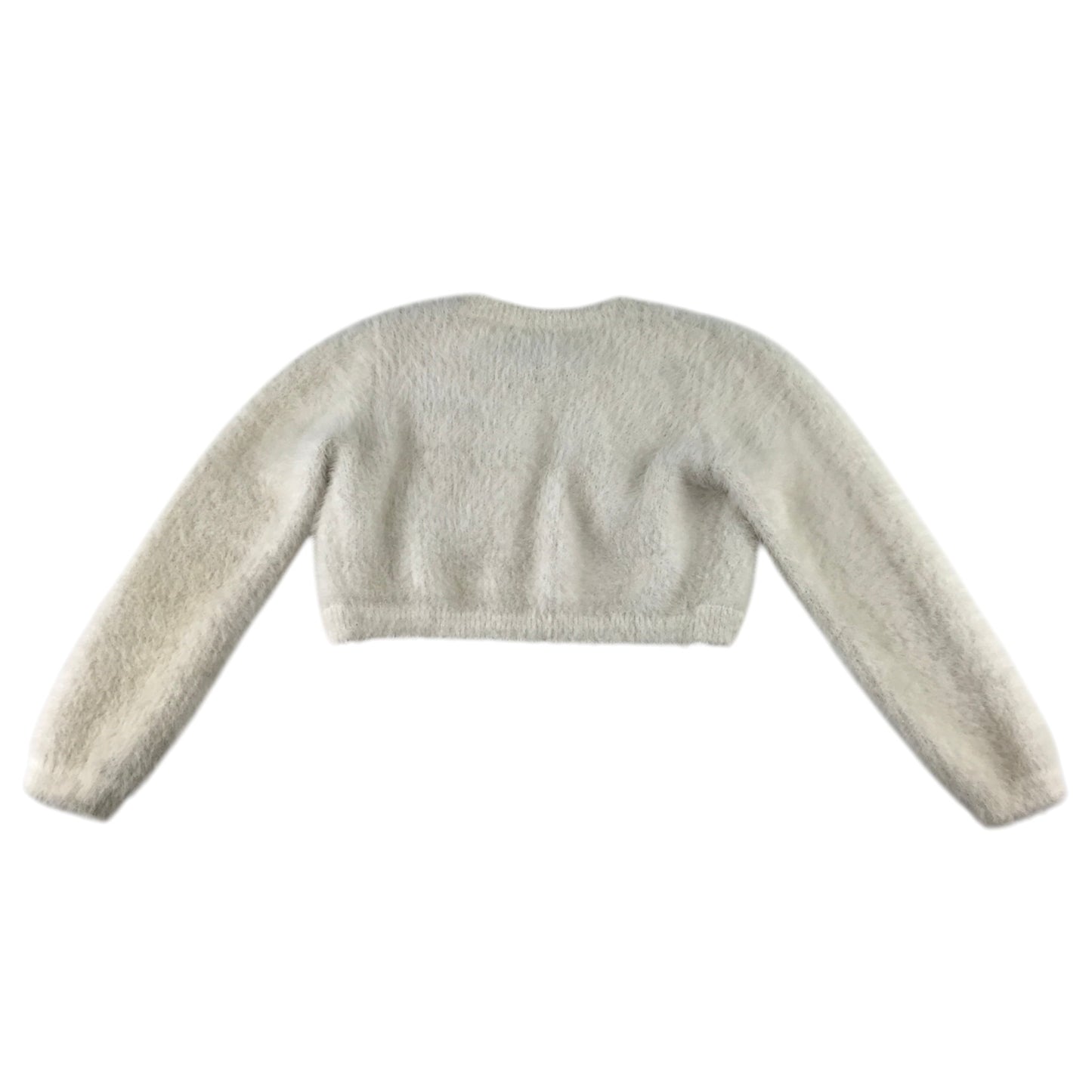 Next 5-6 years cream fluffy cardigan nylon acrylic polyester