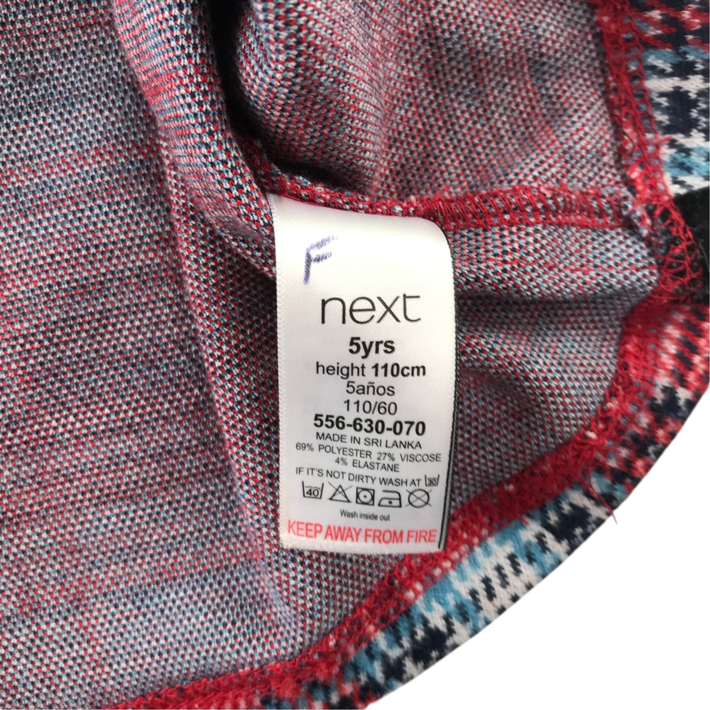 Next 5 years red tartan check dress polyester viscose elastane