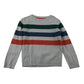 Next 6-7 years grey jumper tri-colour stripes cotton