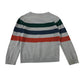 Next 6-7 years grey jumper tri-colour stripes cotton