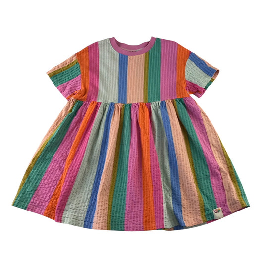 Next 6-7 years multi-colour stripy cotton dress