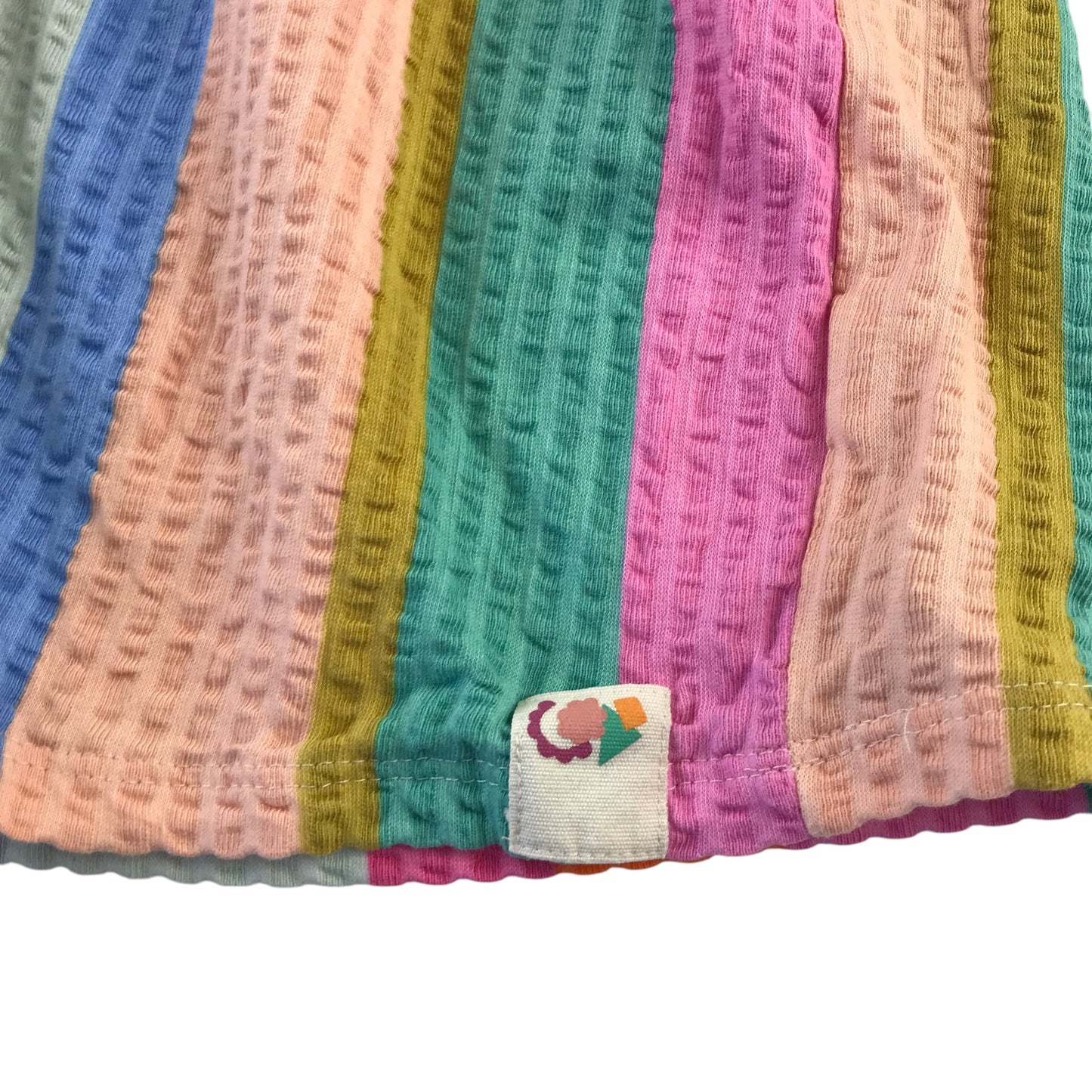 Next 6-7 years multi-colour stripy cotton dress