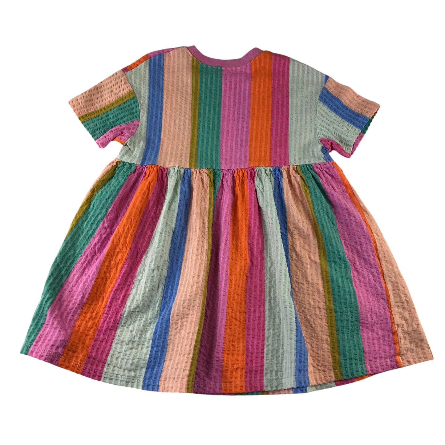 Next 6-7 years multi-colour stripy cotton dress
