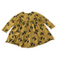 Next 6-7 years mustard yellow dress long sleeve panda print cotton