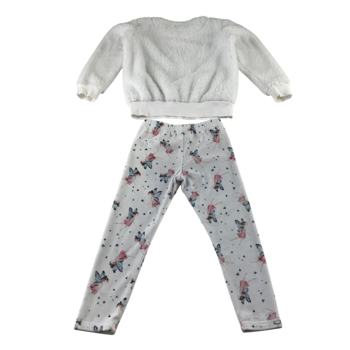 Next 6-7 years white pyjama set polyester elastane