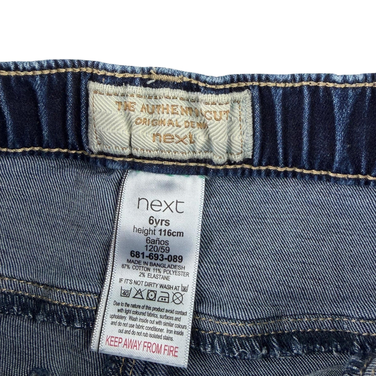 Next 6 years blue jeggings cotton polyester elastane