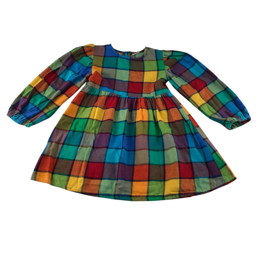 Next 6 years multicolour tartan check dress cotton