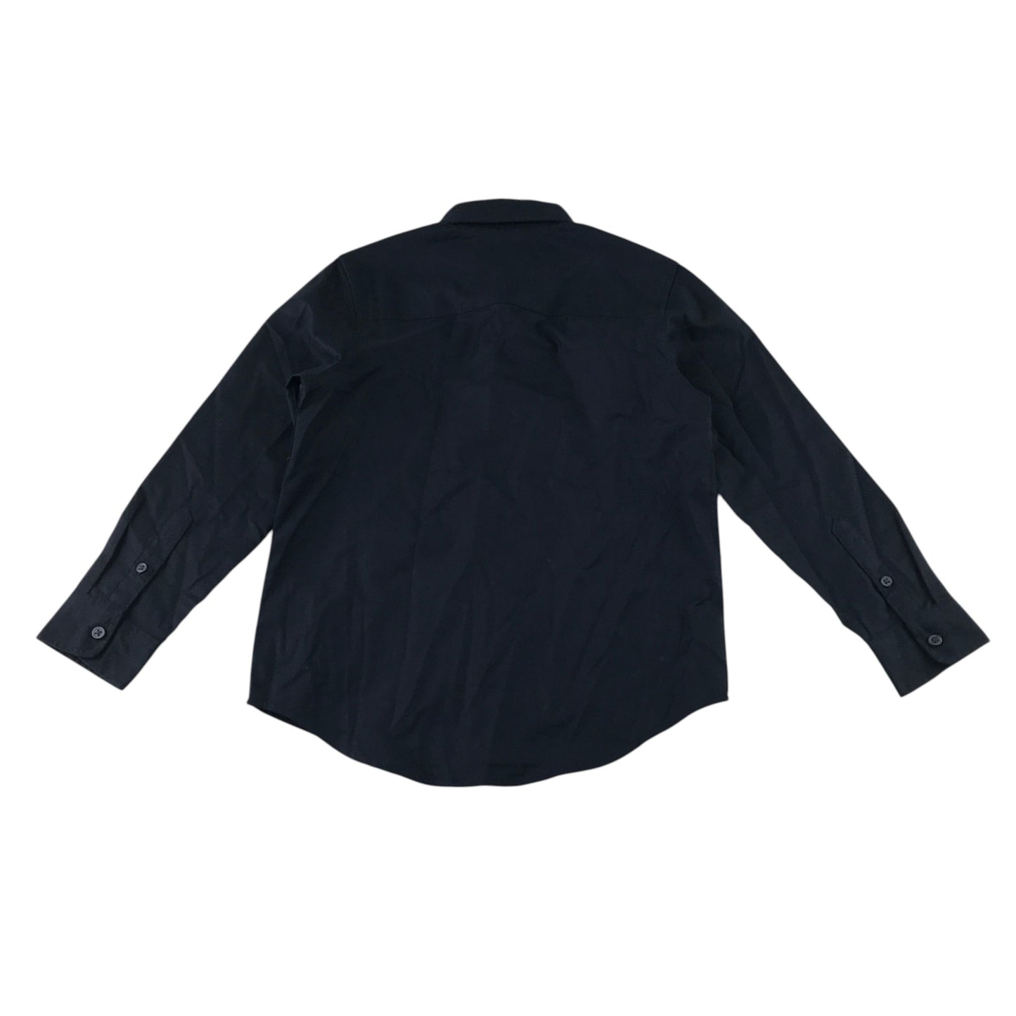 Next 6 years navy blue dress shirt cotton elastane
