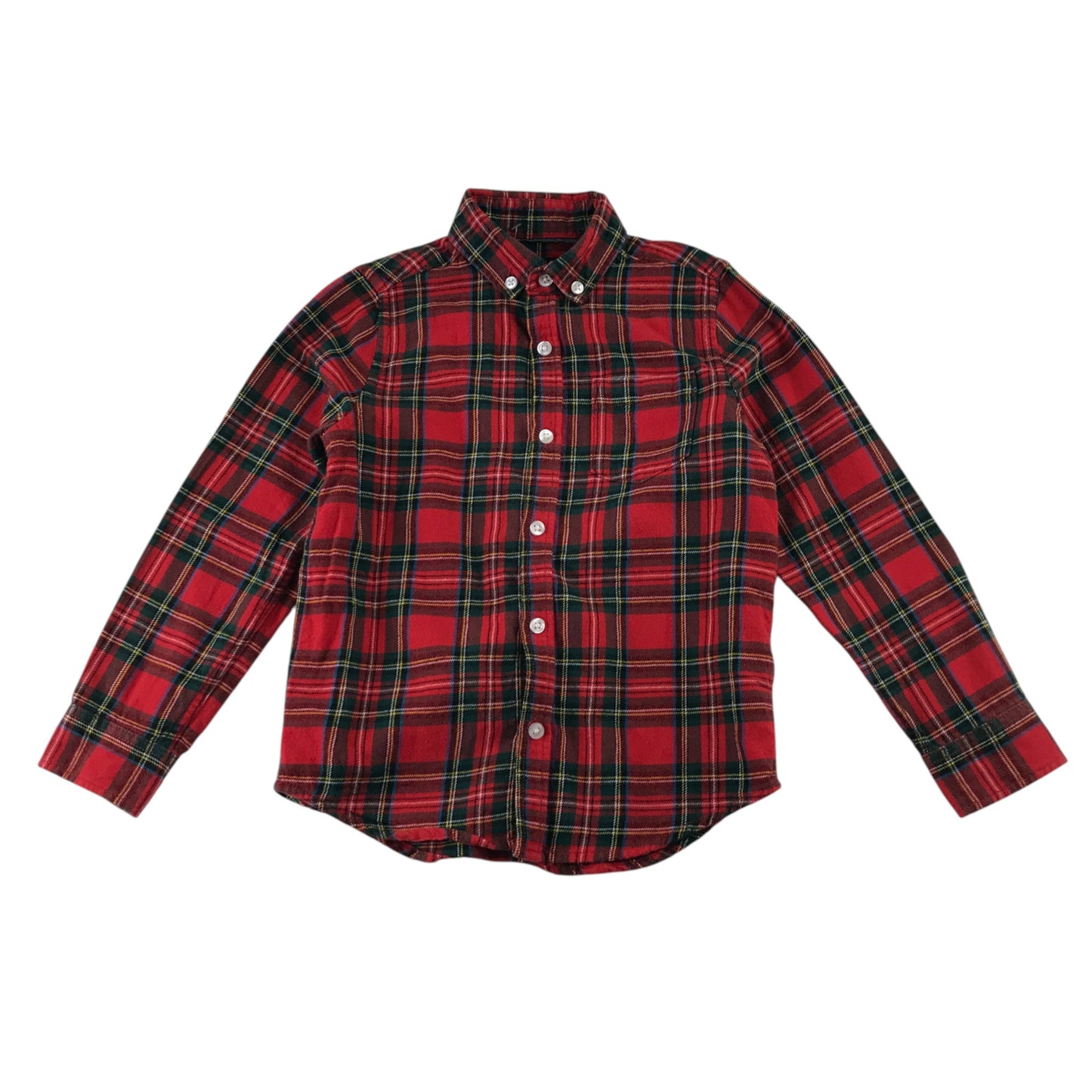 Next 6 years red tartan check shirt cotton