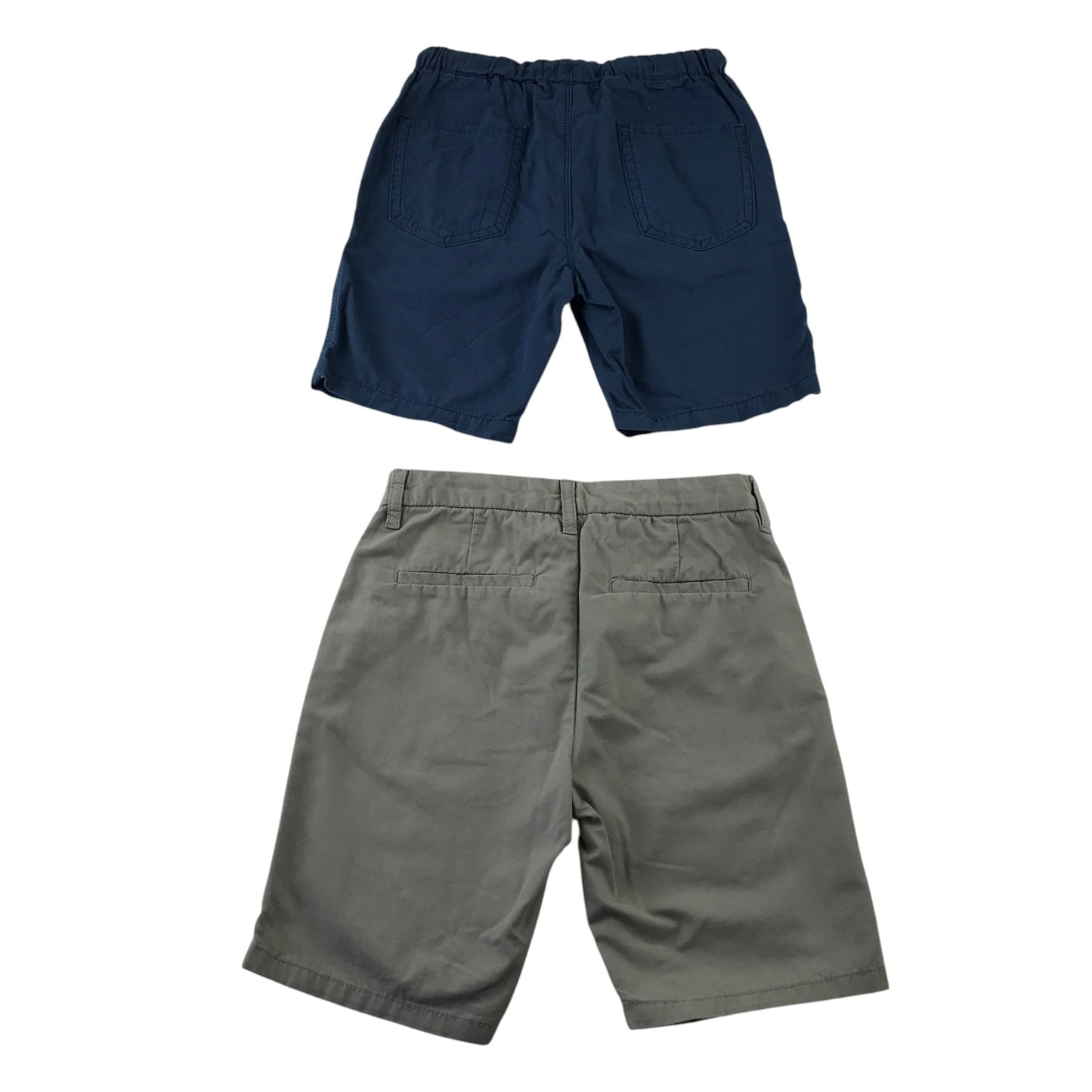 Next 7-8 years shorts bundle blue and khaki grey cotton