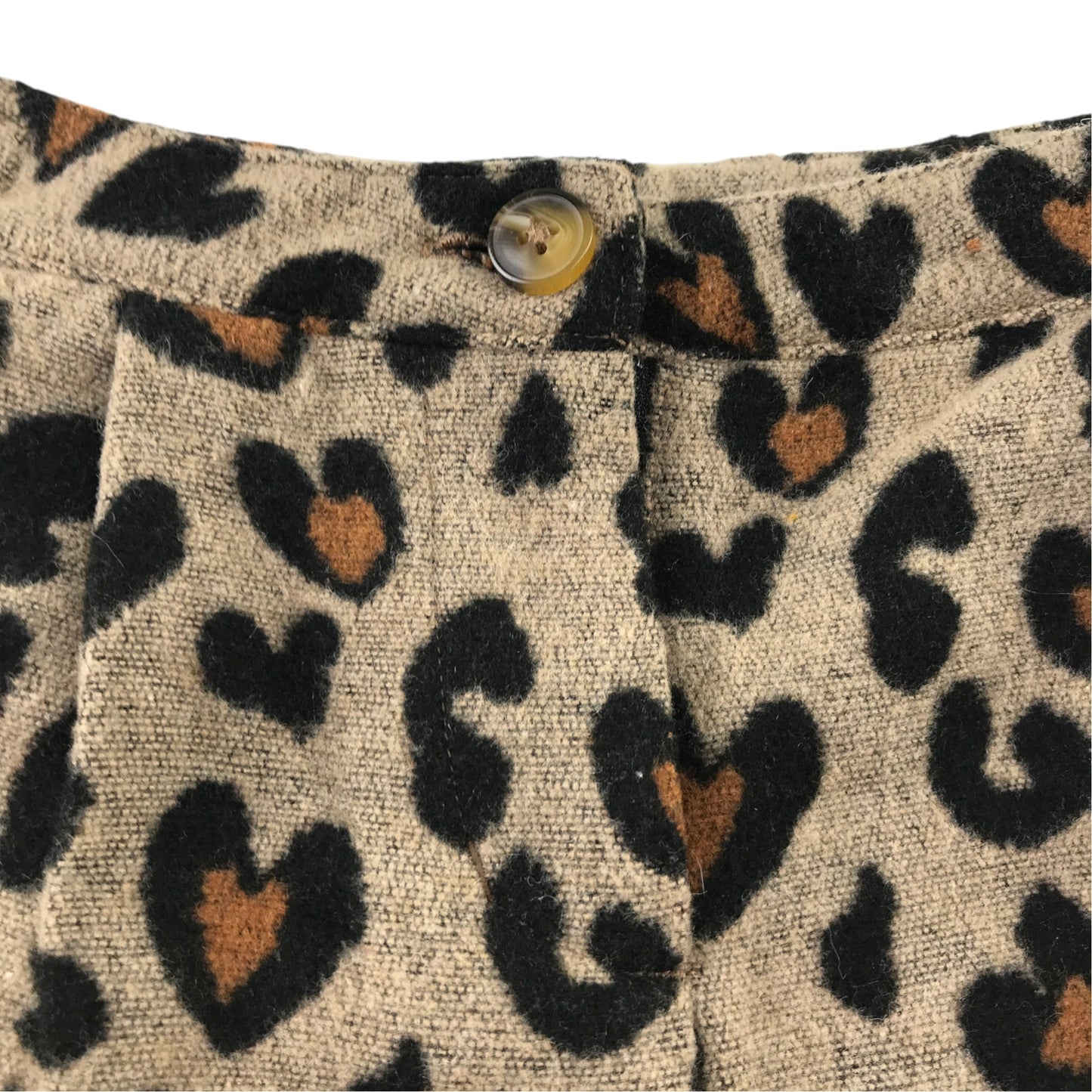 Next 7 years animal print brown skirt polyester nylon viscose wool acrylic